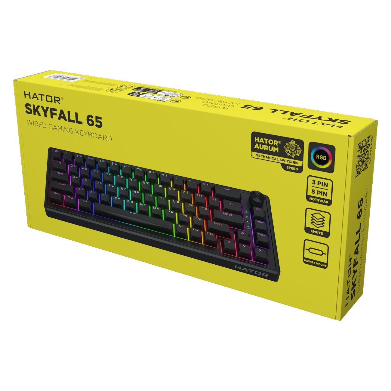 Клавіатура Hator Skyfall 65 USB Black (HTK1160UA) - зображення 6