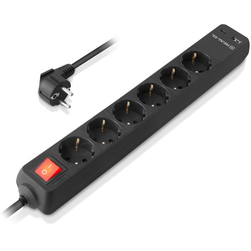 Мережевий фільтр REAL-EL RS-PROTECT 605 (EL122300041) - зображення 1