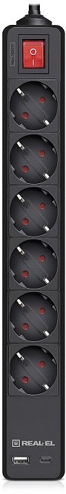 Мережевий фільтр REAL-EL RS-PROTECT 605 (EL122300041) - зображення 2