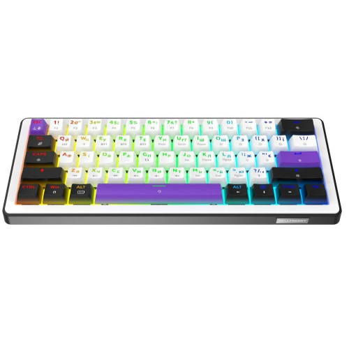 Клавіатура Hator Hellyberry HK60 Mechanical Linear RGB UA White\/Violet (HK60_wireless) - зображення 2