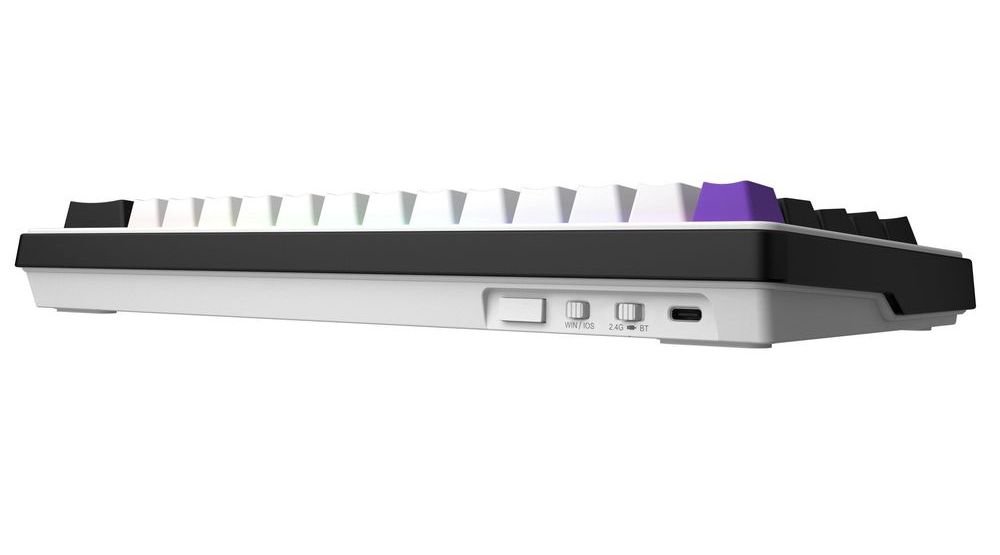 Клавіатура Hator Hellyberry HK60 Mechanical Linear RGB UA White\/Violet (HK60_wireless) - зображення 3