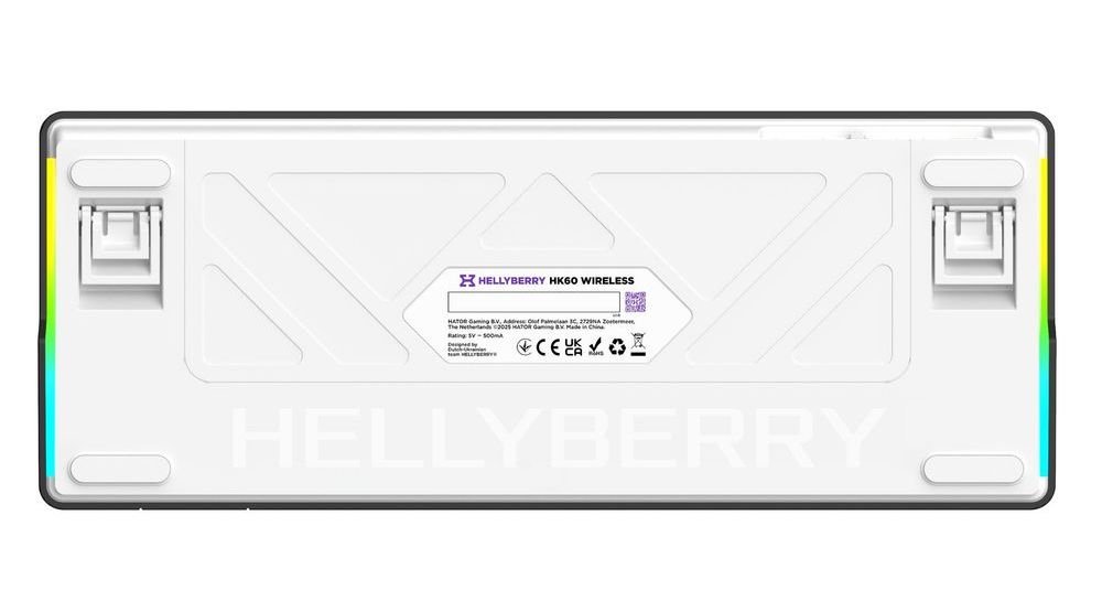 Клавіатура Hator Hellyberry HK60 Mechanical Linear RGB UA White\/Violet (HK60_wireless) - зображення 5
