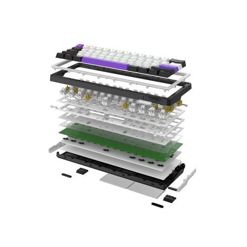 Клавіатура Hator Hellyberry HK60 Mechanical Linear RGB UA White\/Violet (HK60_wireless) - зображення 6