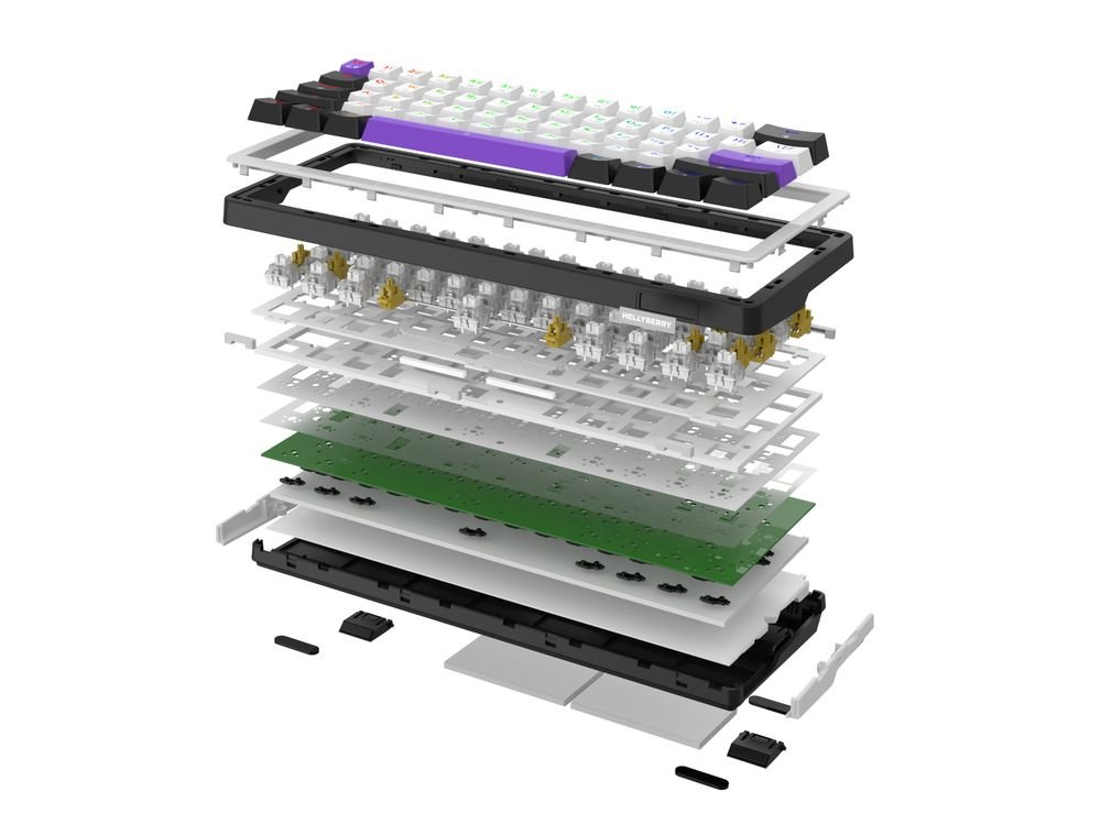 Клавіатура Hator Hellyberry HK60 Mechanical Linear RGB UA White\/Violet (HK60_wireless) - зображення 6