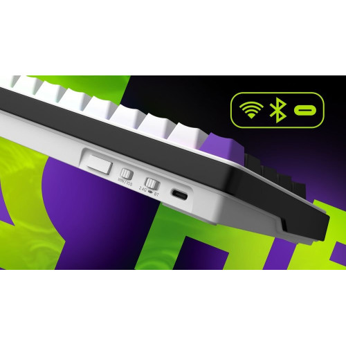 Клавіатура Hator Hellyberry HK60 Mechanical Linear RGB UA White\/Violet (HK60_wireless) - зображення 9