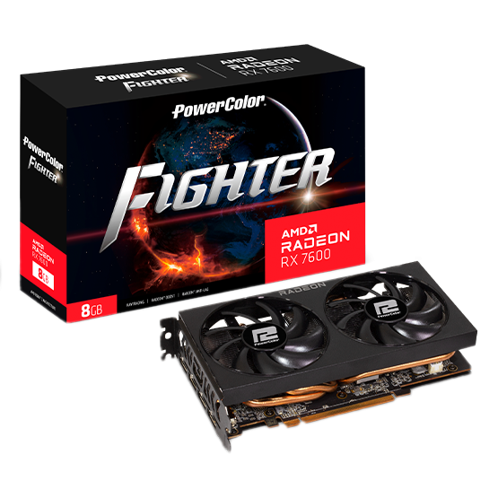 Відеокарта ATI Radeon RX 7600 8 Gb GDDR6 PowerColor Fighter V2 (RX 7600 8G-F\/V2) - зображення 1