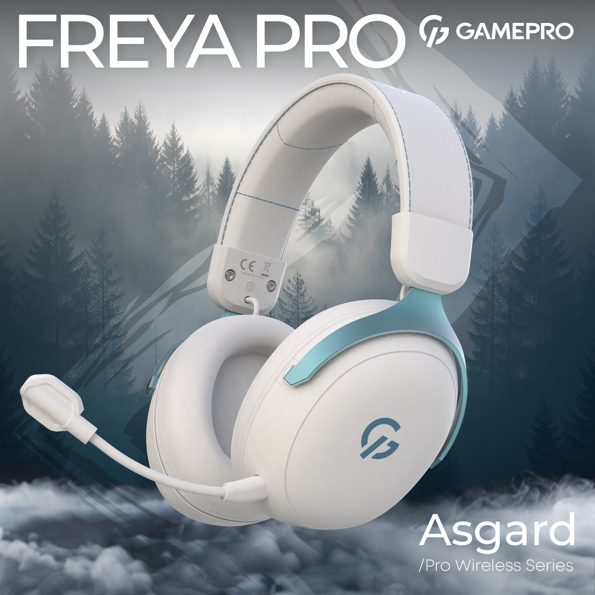 Безпровідна Bluetooth гарнітура GamePro Asgard Freya Pro White\/Blue (HSW201WB) - зображення 5