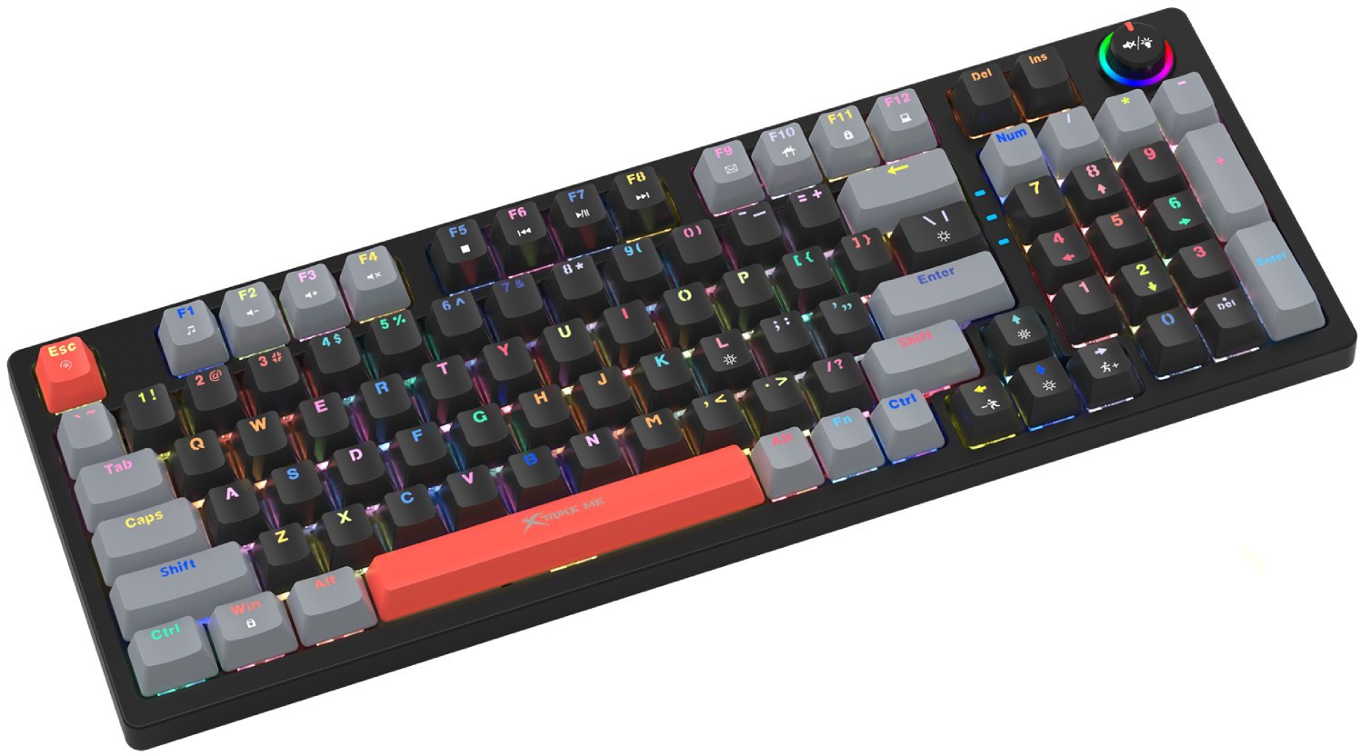Клавіатура Xtrike ME GK-987 RGB Mechanical USB UA Black\/Grey (GK-987GGRUA) - зображення 2