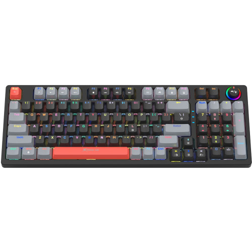 Клавіатура Xtrike ME GK-987 RGB Mechanical USB UA Black\/Grey (GK-987GGRUA) - зображення 3