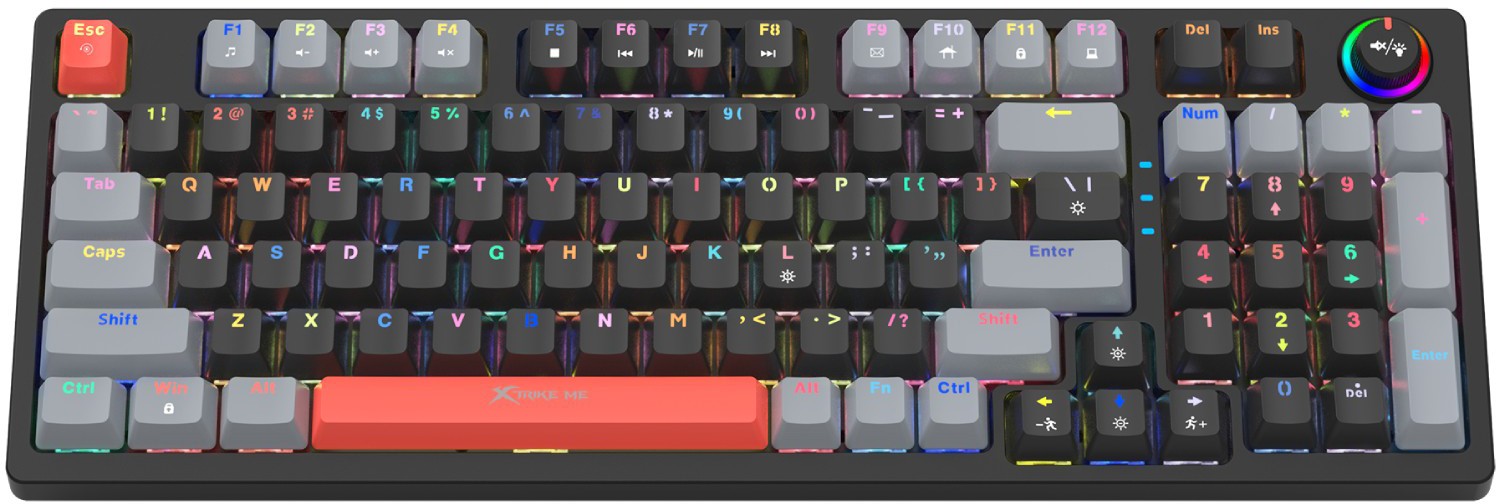 Клавіатура Xtrike ME GK-987 RGB Mechanical USB UA Black\/Grey (GK-987GGRUA) - зображення 3