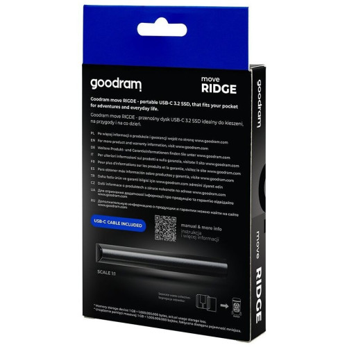 Зовнішній накопичувач SSD 1TB Goodram Move Ridge (SSDR-GMRE-01T-K0) - зображення 4