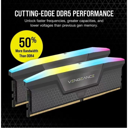 Пам'ять DDR5 RAM_32Gb (2x16Gb) 5600Mhz Corsair Vengeance RGB Black (CMH32GX5M2B5600Z36K) - зображення 6