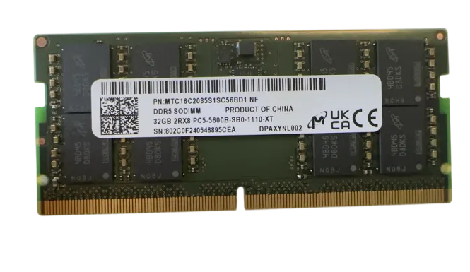 Пам'ять SoDIMM DDR5 32 Gb 5600 MHz Micron - зображення 1