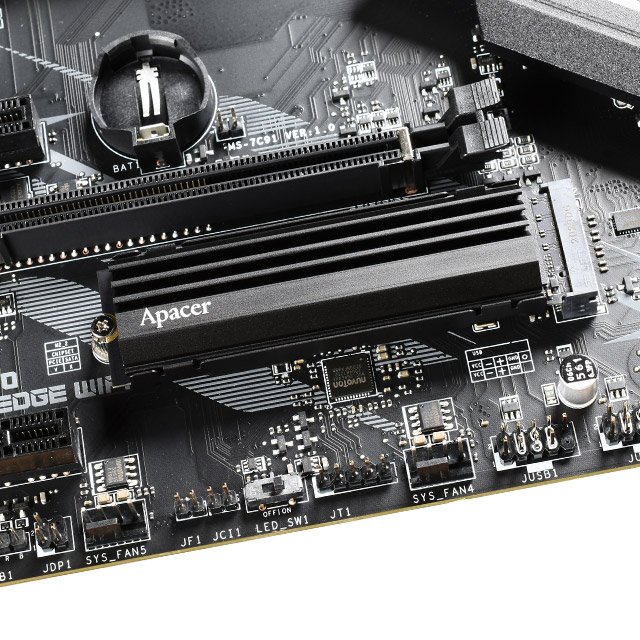 Накопичувач SSD NVMe M.2 512GB Apacer AS2280Q4U з радіатором (AP512GAS2280Q4U-1) - зображення 5