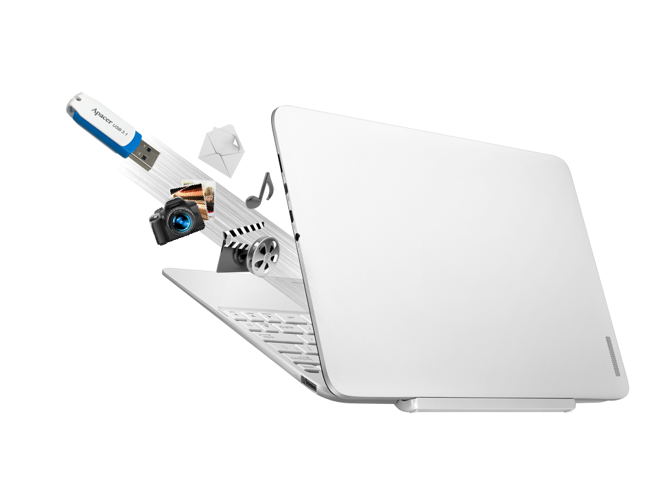 Флеш пам'ять USB 64 Gb Apacer AH357 Blue USB3.1 - зображення 4