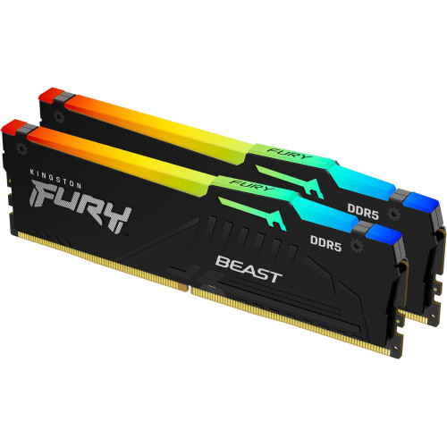 Пам'ять DDR5 RAM_32Gb (2x16Gb) 6000Mhz Kingston Fury Beast RGB EXPO Black (KF560C36BBE2AK2-32) - зображення 2