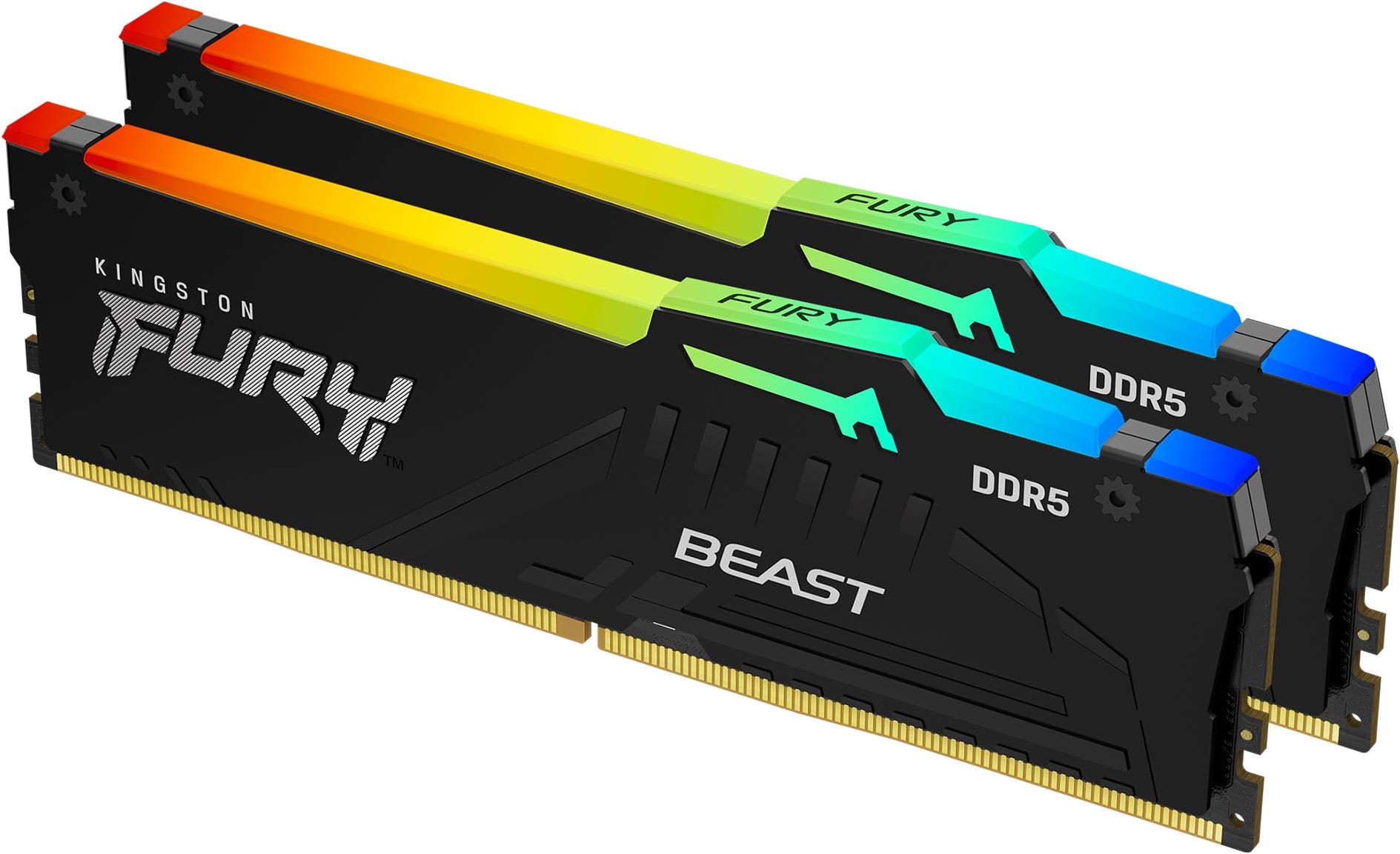 Пам'ять DDR5 RAM_32Gb (2x16Gb) 6000Mhz Kingston Fury Beast RGB EXPO Black (KF560C36BBE2AK2-32) - зображення 2
