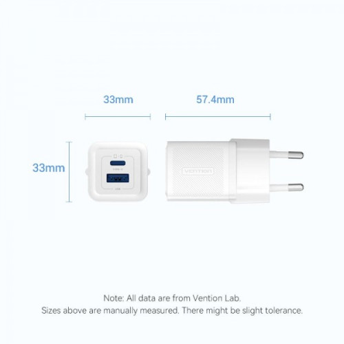 Зарядний пристрій Vention GaN III PD 30W QC3.0 3A White (FEQW0-EU) - зображення 2