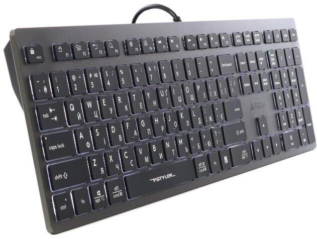 Клавіатура A4-Tech FX60H USB Grey White backlit - зображення 1