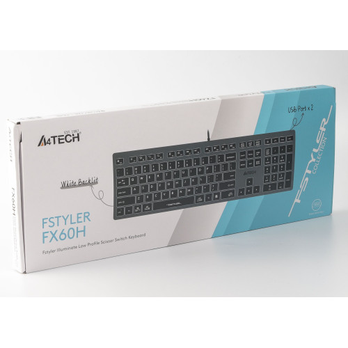 Клавіатура A4-Tech FX60H USB Grey White backlit - зображення 7
