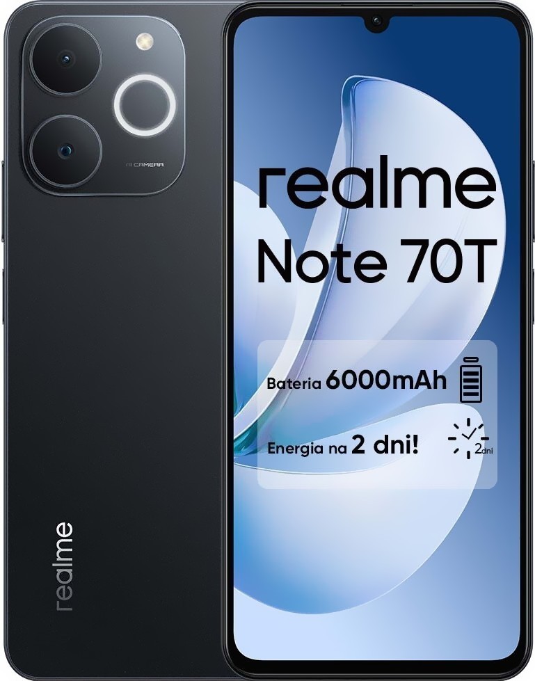 Смартфон Realme Note 70T 4\/256G Black - зображення 1