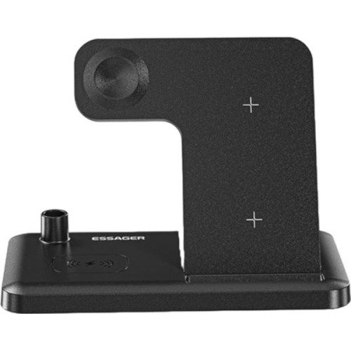 Безпровідний зарядний пристрій Essager Jiecheng 4 in1 PD15W Black (EWXZM-JC01-Z) - зображення 2