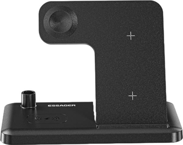 Безпровідний зарядний пристрій Essager Jiecheng 4 in1 PD15W Black (EWXZM-JC01-Z) - зображення 2