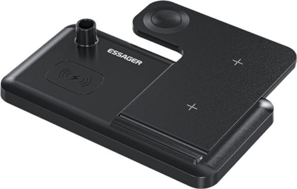 Безпровідний зарядний пристрій Essager Jiecheng 4 in1 PD15W Black (EWXZM-JC01-Z) - зображення 3