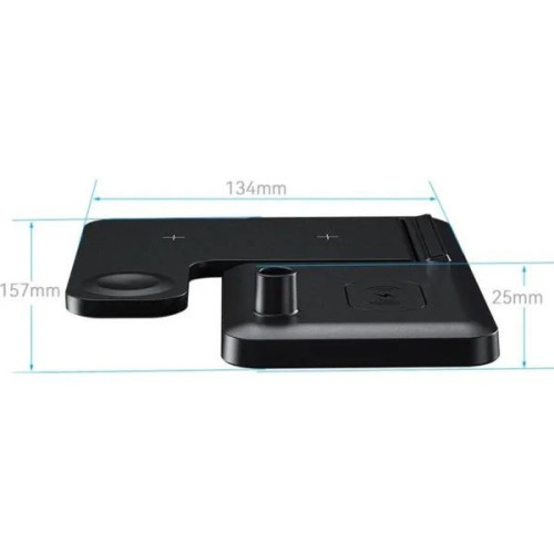 Безпровідний зарядний пристрій Essager Jiecheng 4 in1 PD15W Black (EWXZM-JC01-Z) - зображення 4