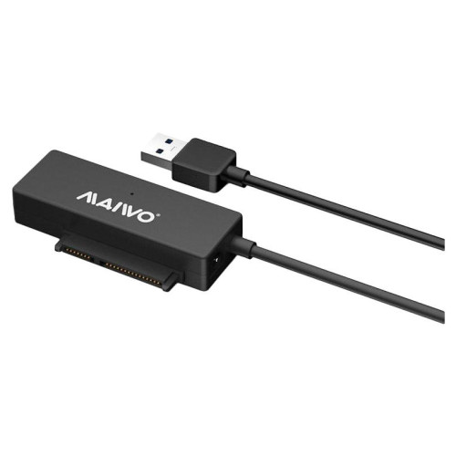Конвертор USB3.0 to HDD SATA 2,5\/3,5\/5,25\/SSD, PA 2V\/2A black - зображення 3
