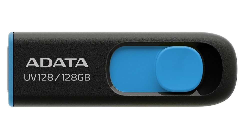 Флеш пам'ять USB 32 Gb ADATA UV128 black-blue USB 3.0 - зображення 1