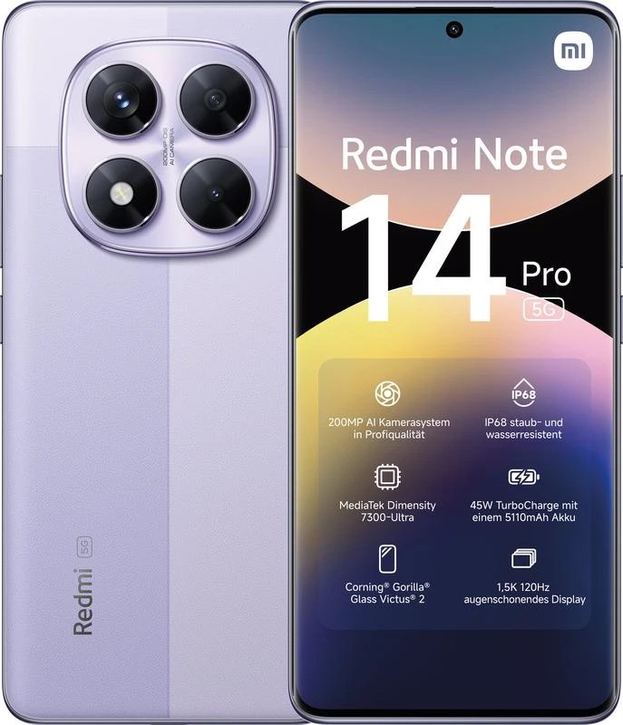 Смартфон Xiaomi Redmi Note 14 Pro 5G 12\/512 Purple - зображення 1
