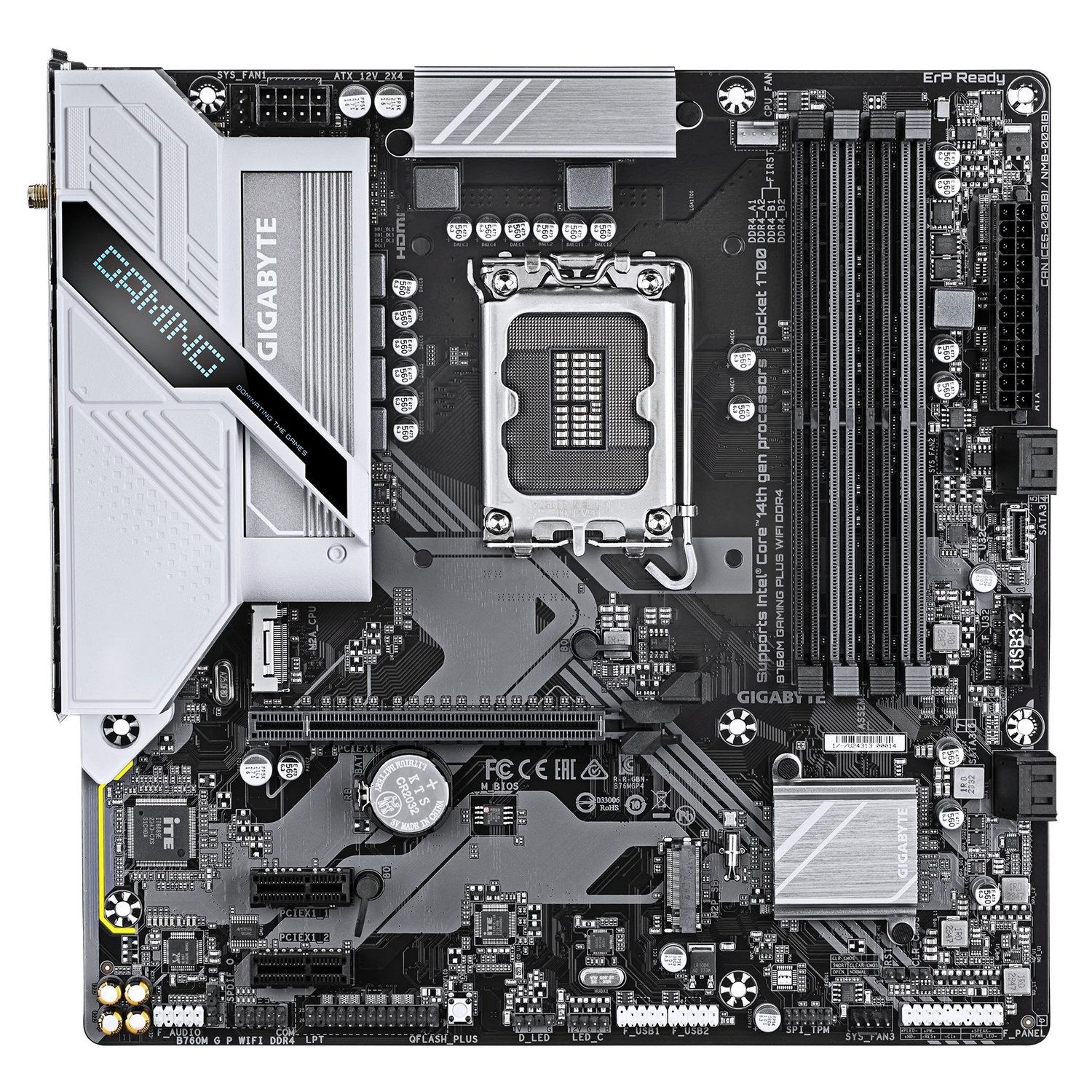 Мат. плата 1700 Gigabyte B760M GAMING PLUS WIFI DDR4 - зображення 2