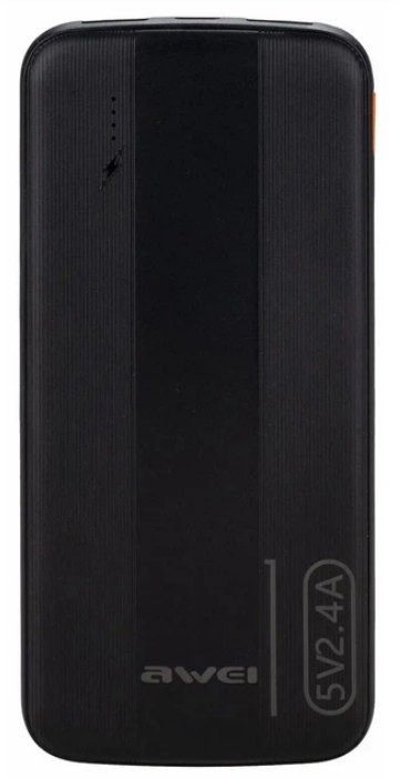 Батарея POWER BANK AWEI P20K 10000mAh, 12W, Black - зображення 1