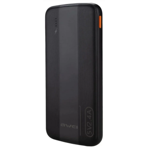 Батарея POWER BANK AWEI P20K 10000mAh, 12W, Black - зображення 2