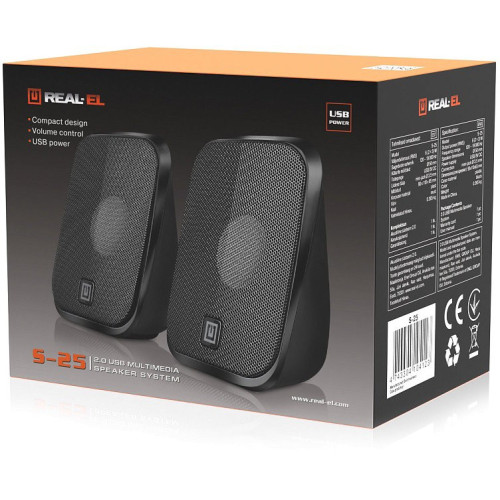 Колонки REAL-EL S-25 Black - зображення 7