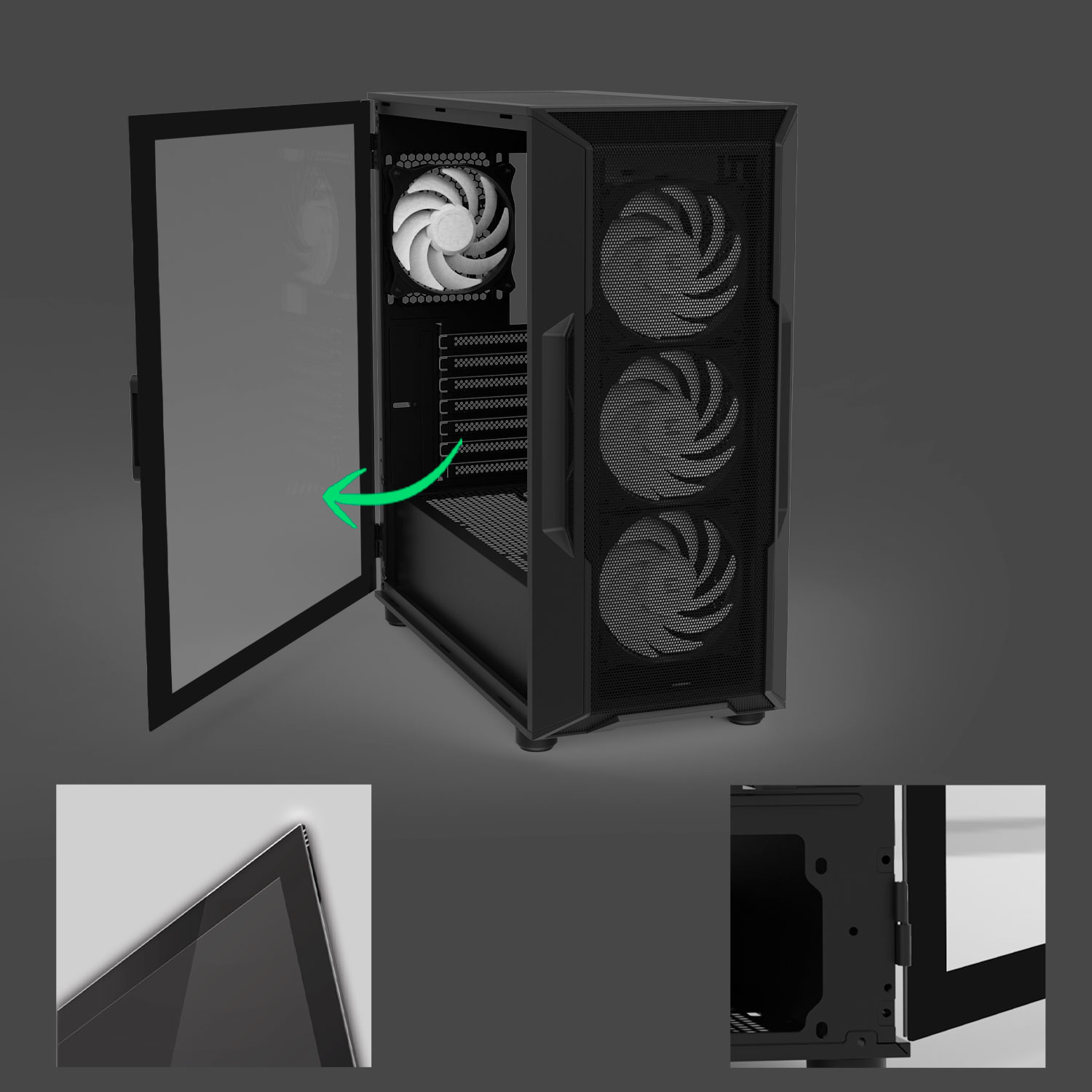 Корпус ZALMAN i3 NEO ARGB V2 Black - зображення 9