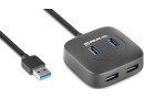 Концентратор USB 3.0 REAL-EL HQ-187 black 4 порти - зображення 1