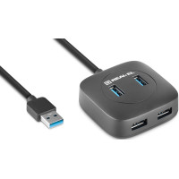 Концентратор USB 3.0 REAL-EL HQ-187 black 4 порти