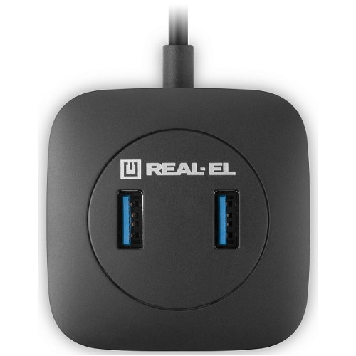 Концентратор USB 3.0 REAL-EL HQ-187 black 4 порти - зображення 6