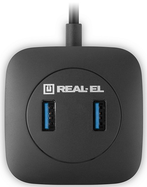 Концентратор USB 3.0 REAL-EL HQ-187 black 4 порти - зображення 6