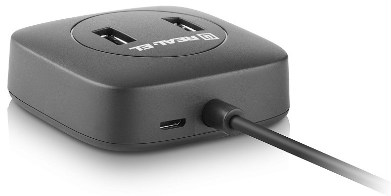 Концентратор USB 3.0 REAL-EL HQ-187 black 4 порти - зображення 4