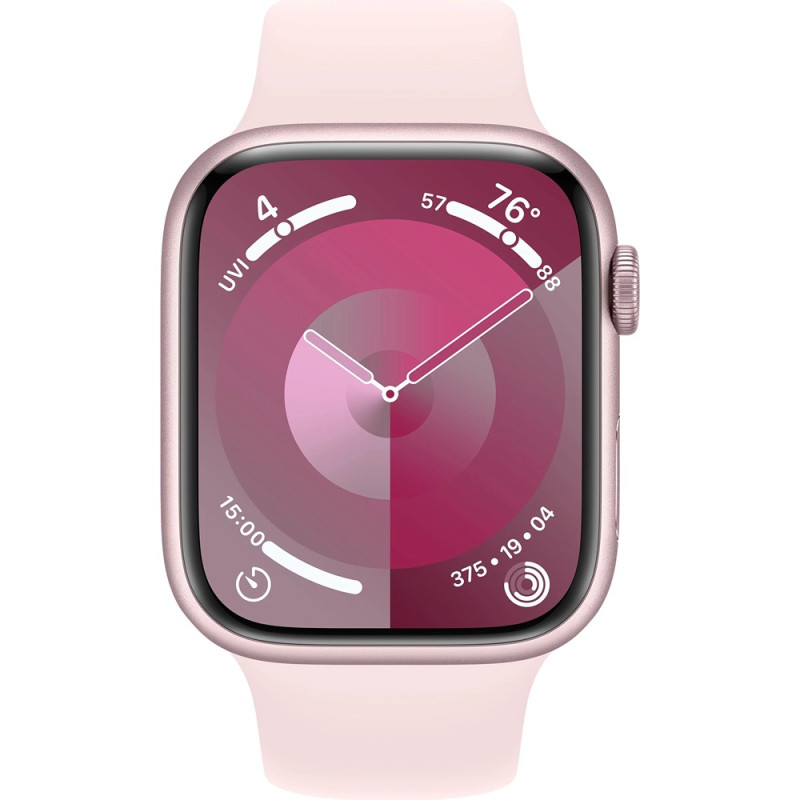 Смарт годинник Apple Watch Series 9 GPS, 45mm Pink Aluminum Case with Light Pink Sport Band S\/M - зображення 2