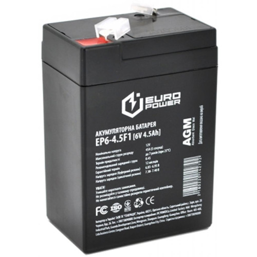 Акумуляторна батарея Europower 6V 4.5Ah - зображення 1