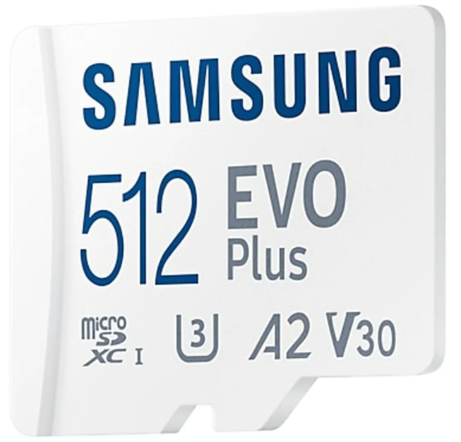 MicroSDXC 512 Gb Samsung EVO Plus 2024 UHS-I, U3, V30, A2 - зображення 2