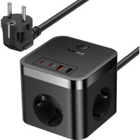 Мережевий фільтр Baseus PowerCombo Cube Power Strip 30W (E00066400117-00)