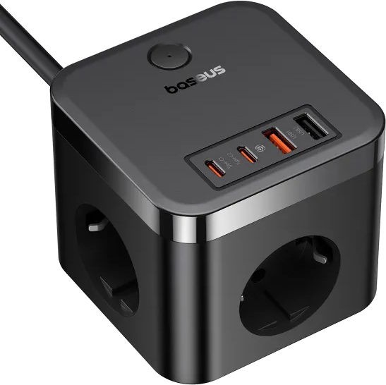 Мережевий фільтр Baseus PowerCombo Cube Power Strip 30W (E00066400117-00) - зображення 2