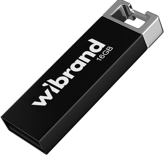 Флеш пам'ять USB 16Gb Wibrand Chameleon Black USB 2.0 - зображення 1
