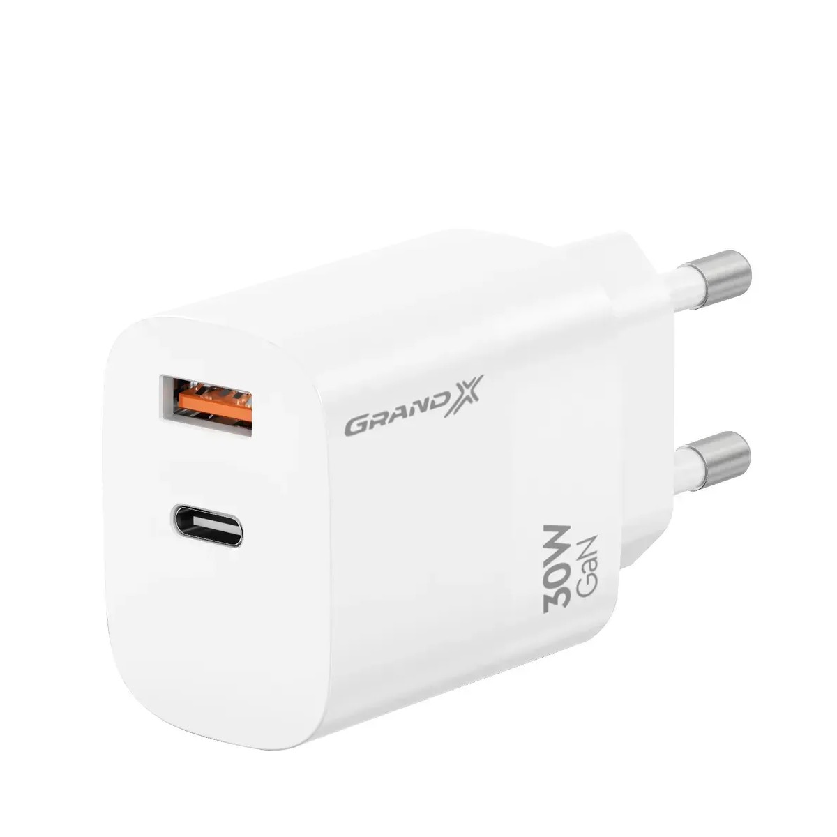 Зарядний пристрій Grand-X CH-360W GaN 30W PD 3.0 - зображення 1