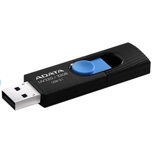 Флеш пам'ять USB 32 Gb ADATA UV320 black-blue USB 3.1 - зображення 1